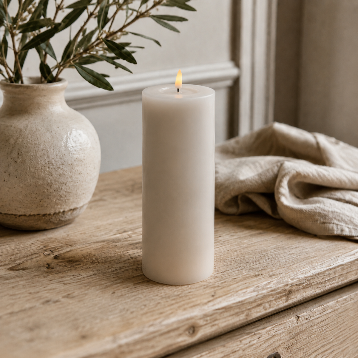 LED Candle Sand 20cm