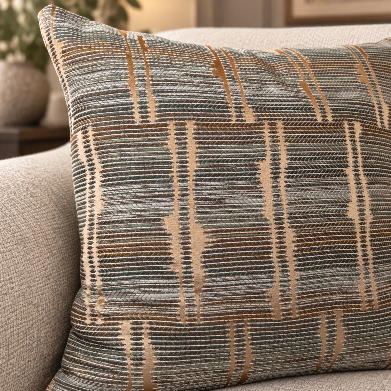 Iridessa Blue Cushion 43 x 43