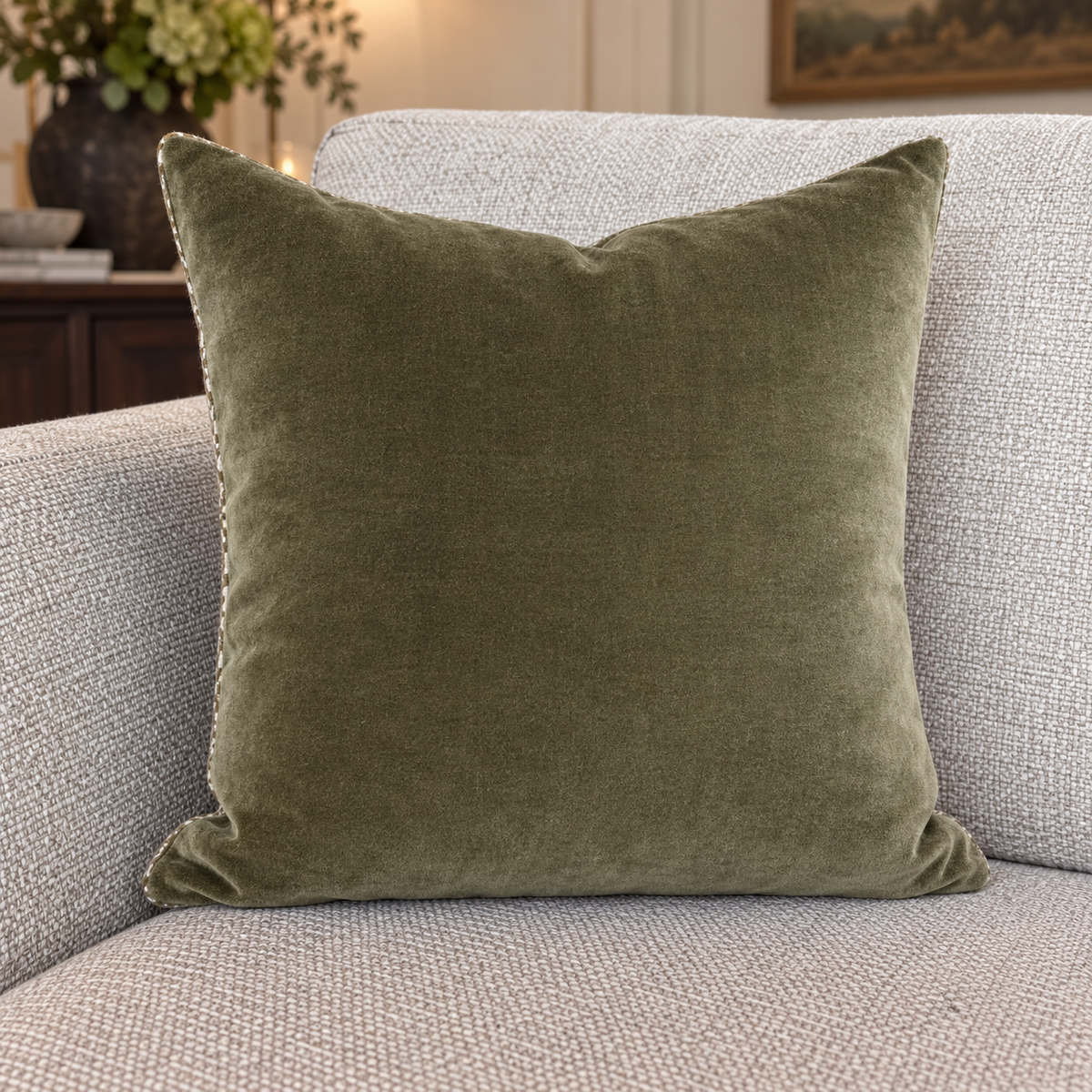 Preston Green Cushion 43 x 43