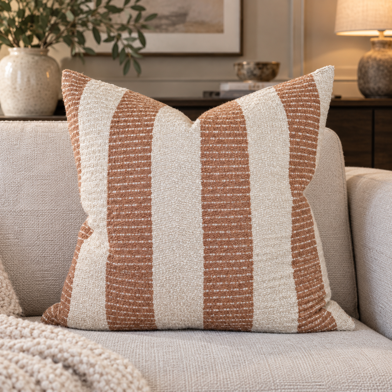 Ori Peach Stripe 58 x 58