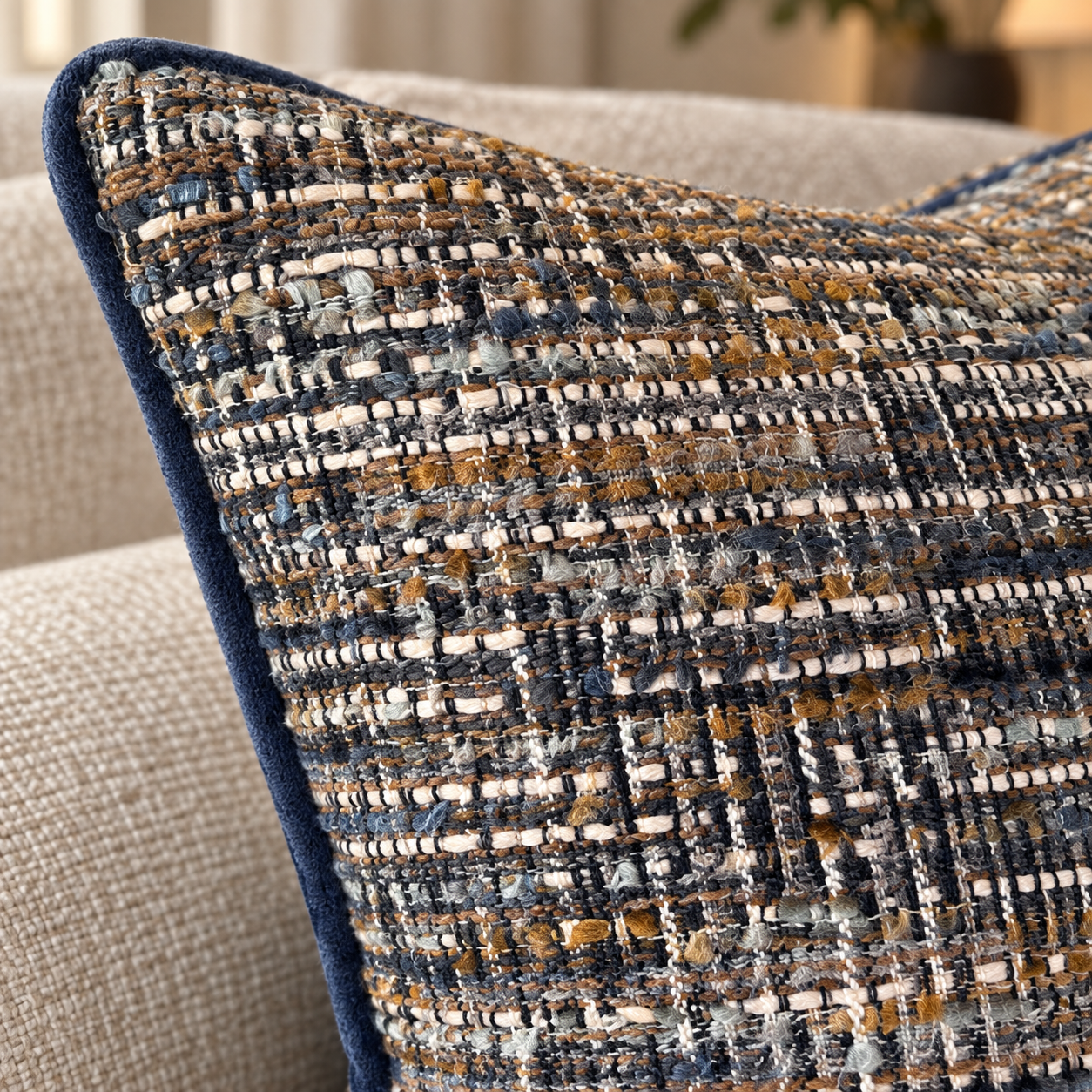 Cressida Blue & Ochre 43 x43