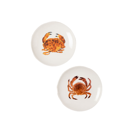 Set of 2 Small Crab Plates