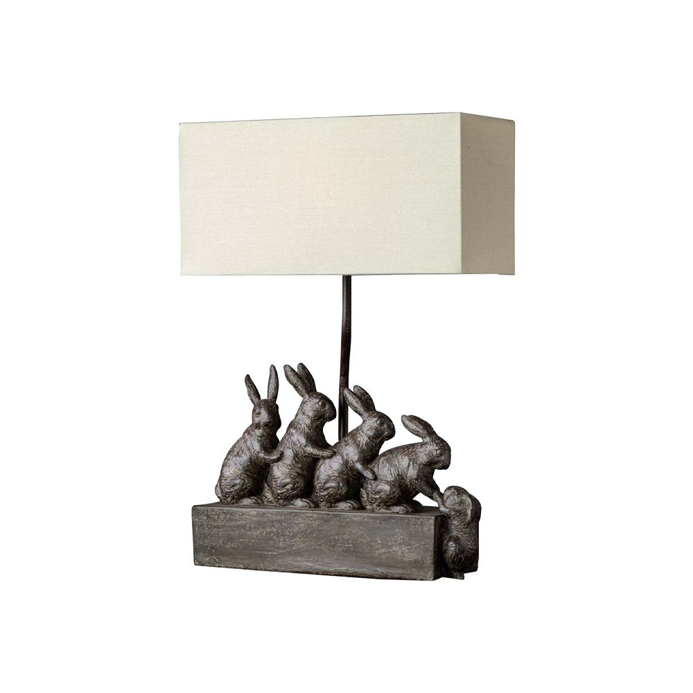 Small Rabbits Table Lamp with Shade