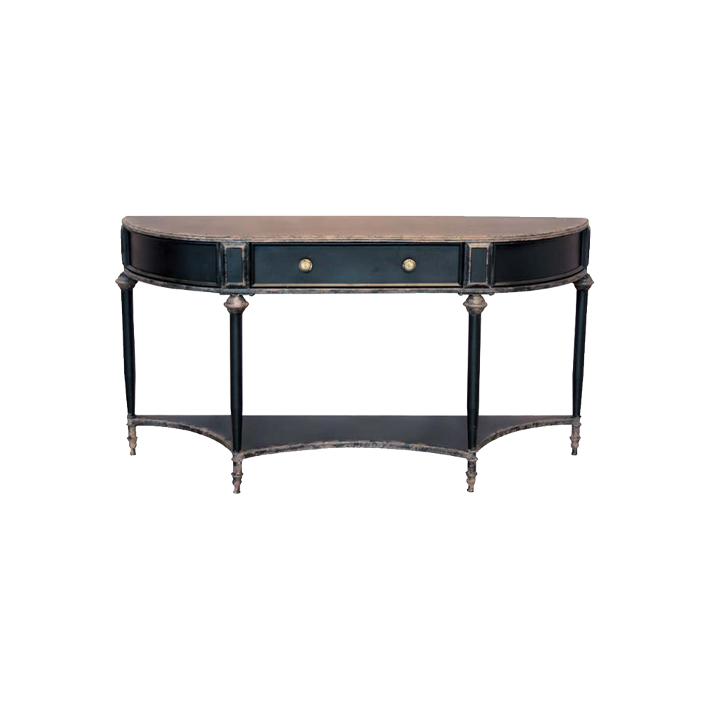 Black Console Table with Drawer