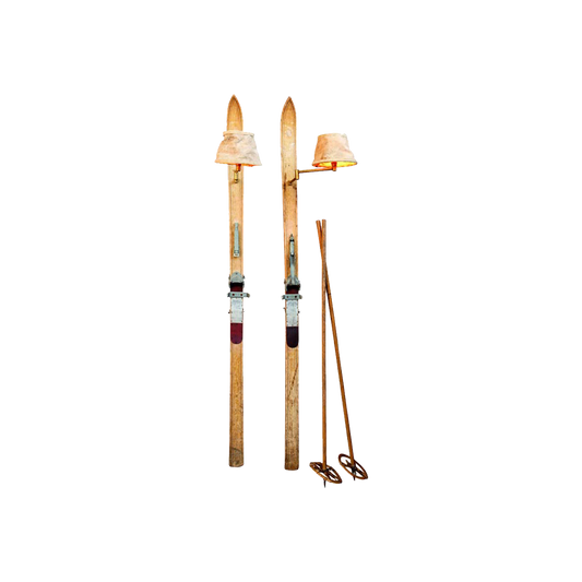 Wall Sconce Pair of Skis with Shades