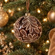Brown Luxury Leafy Bauble
