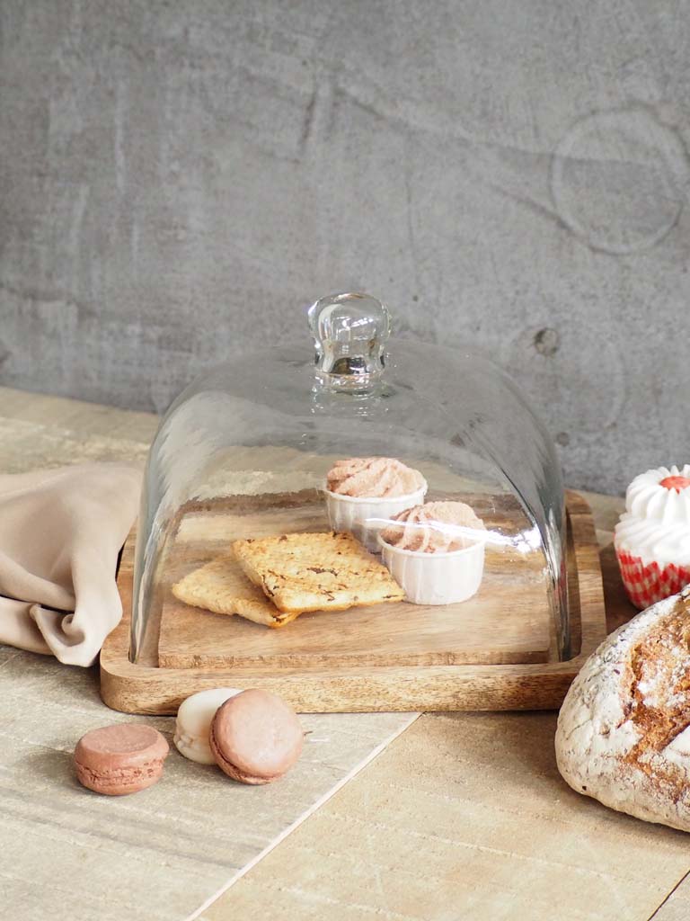 Bell on Square Wooden Tray