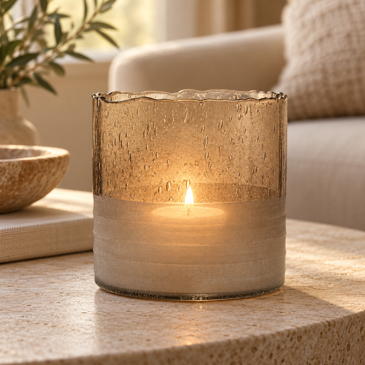 Natural Candle Holder Small