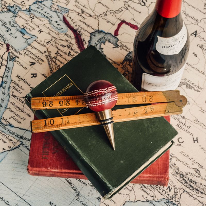 Cricket Ball Bottle Stopper