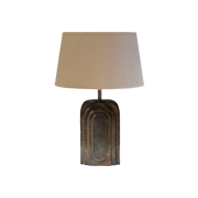 Art Deco Table Lamp & Cream Shade