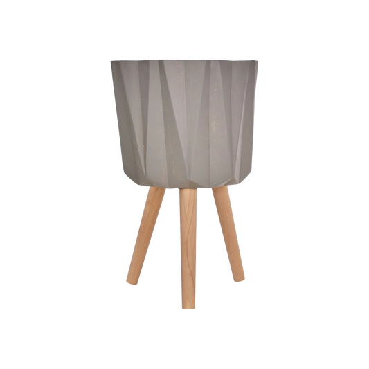 Darnell Large Grey Multi Faceted Planter