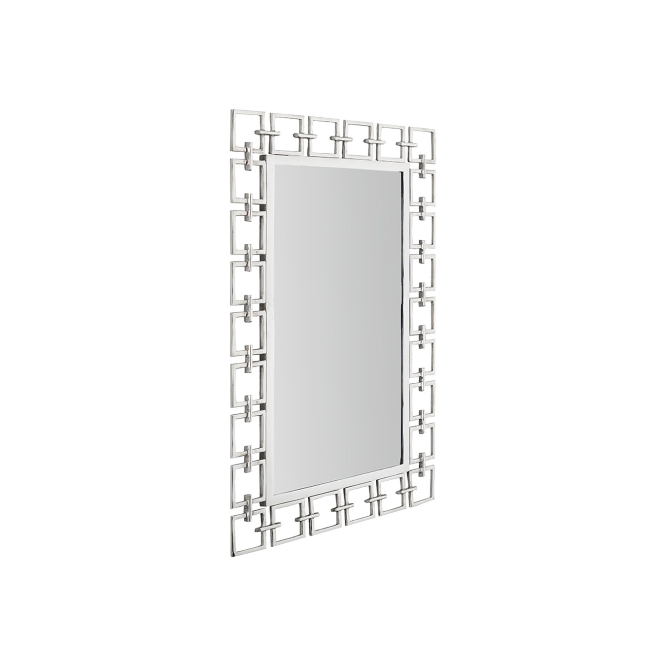 Nickel Chain Effect Rectangular Mirror