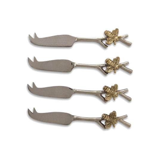 Set Of 4 Bee Mini Cheese Knives