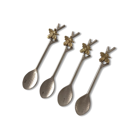 Set of 4 Bee Coffee Spoons