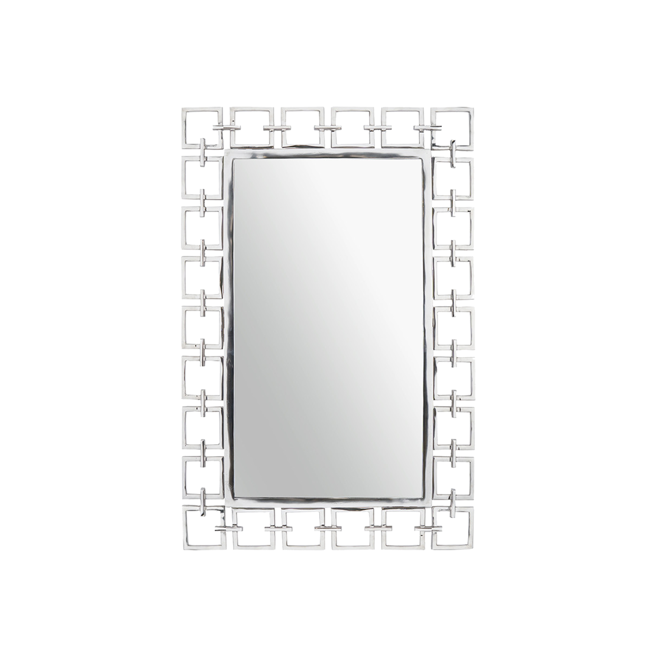 Nickel Chain Effect Rectangular Mirror
