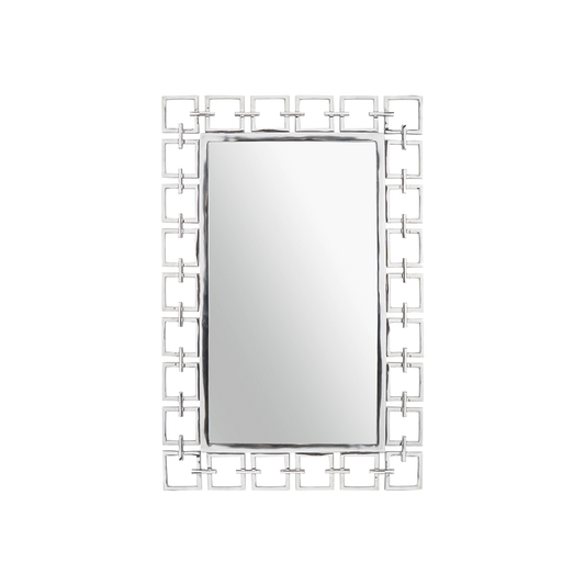 Nickel Chain Effect Rectangular Mirror