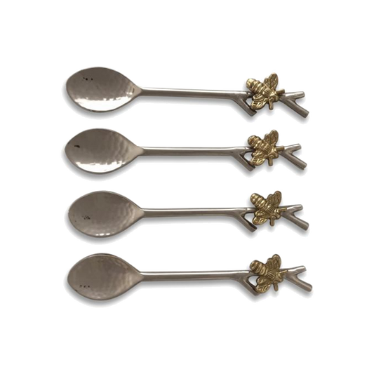 Set of 4 Bee Coffee Spoons