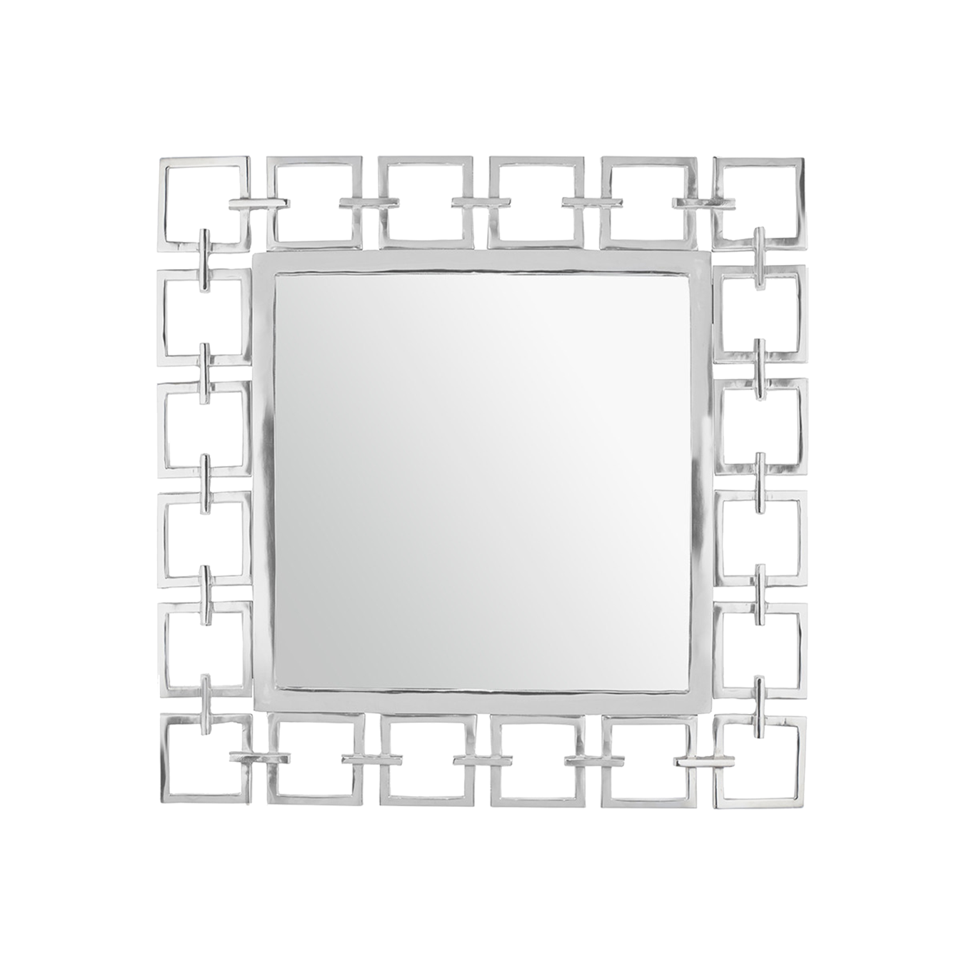 Nickel Chain Effect Square Mirror