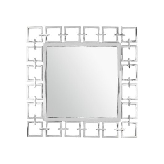 Nickel Chain Effect Square Mirror
