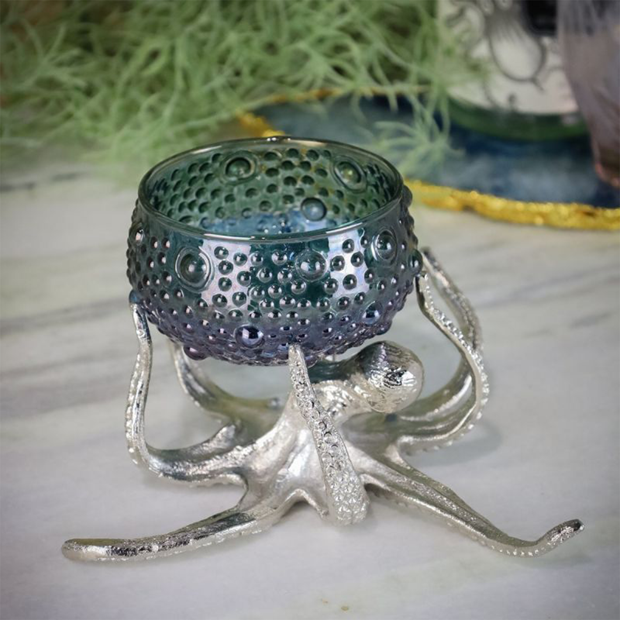 Octopus Holder with Glass Bowl