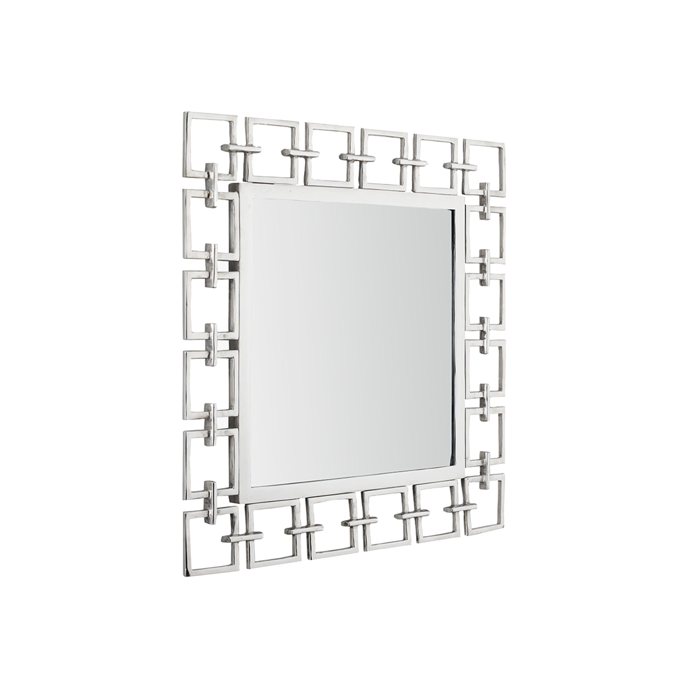 Nickel Chain Effect Square Mirror