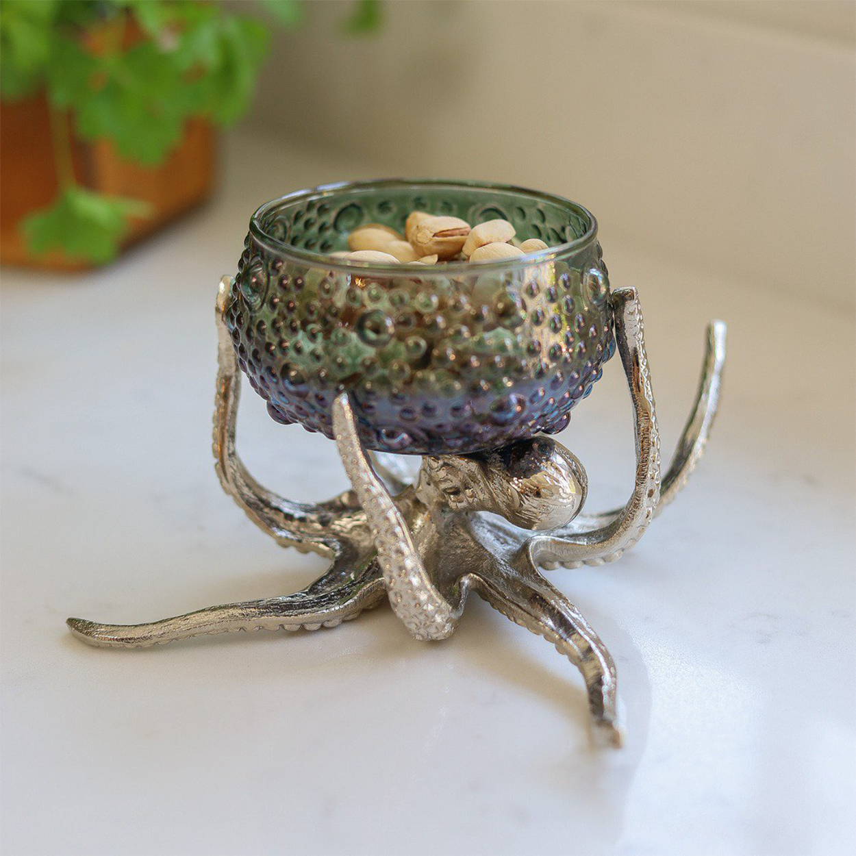 Octopus Holder with Glass Bowl