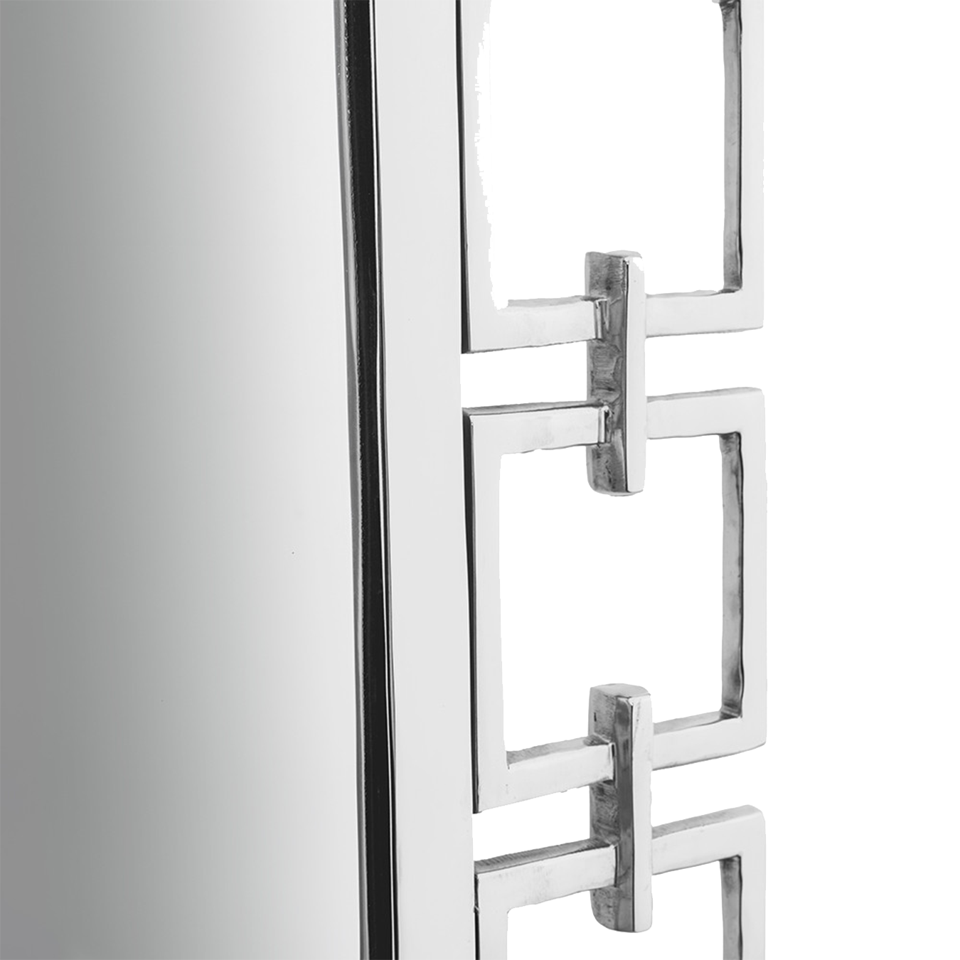 Nickel Chain Effect Square Mirror