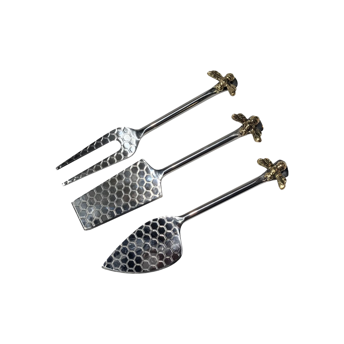 Set of 3 Honeycomb Bee Cheese Knives