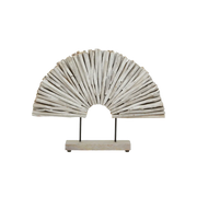 Botanical White Wood Sculpture