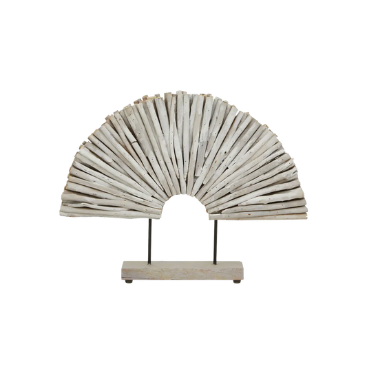 Botanical White Wood Sculpture