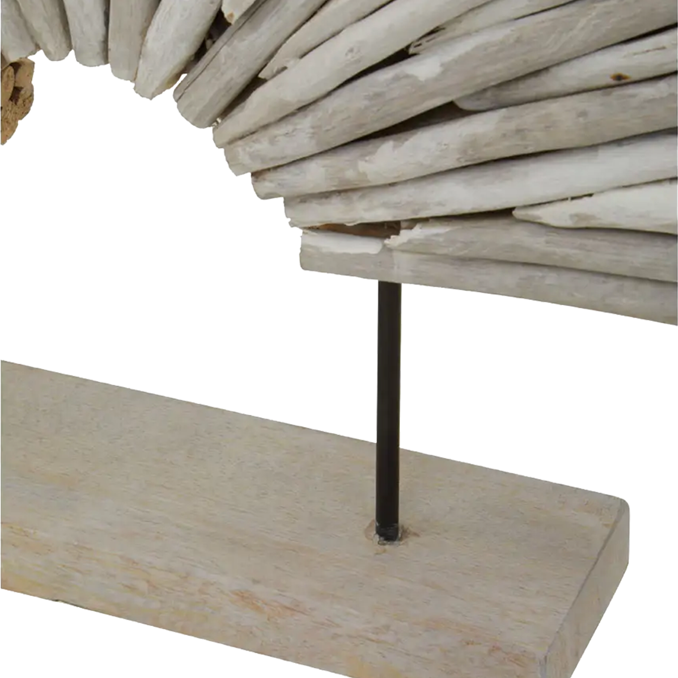 Botanical White Wood Sculpture