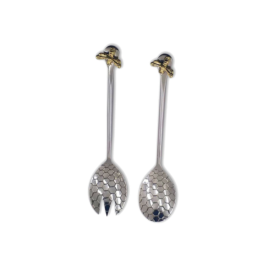 Honeycomb Bee Salad Servers