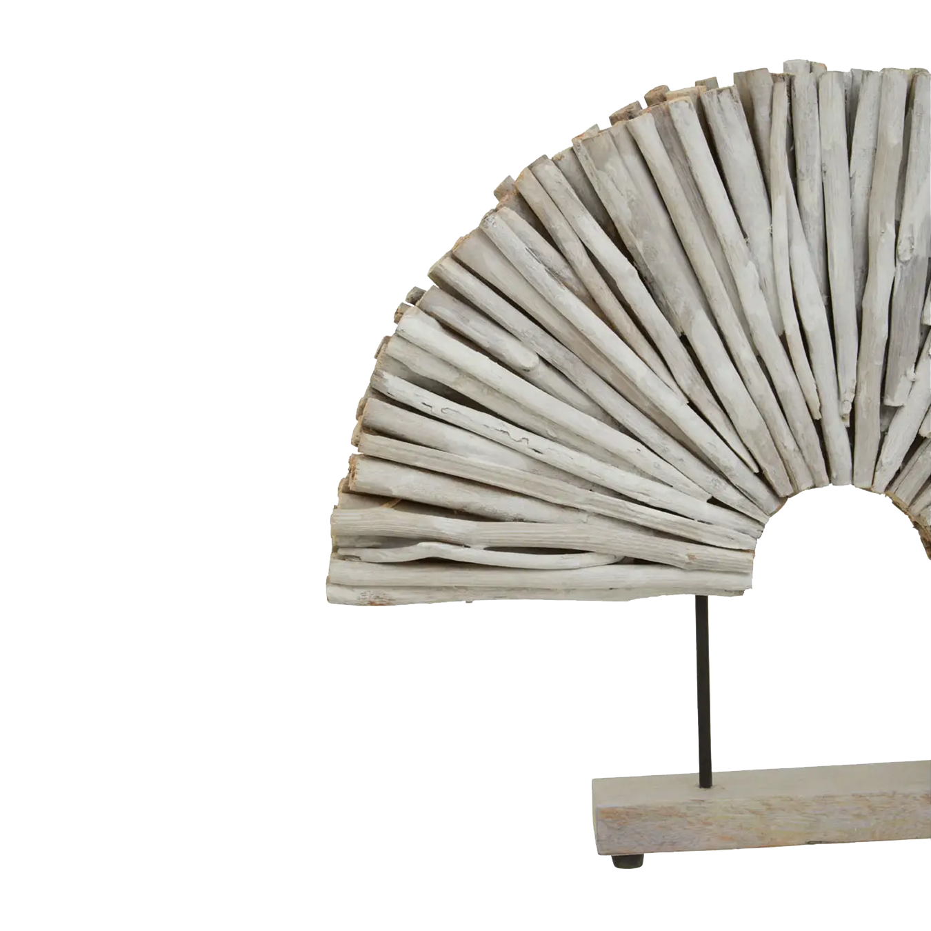 Botanical White Wood Sculpture