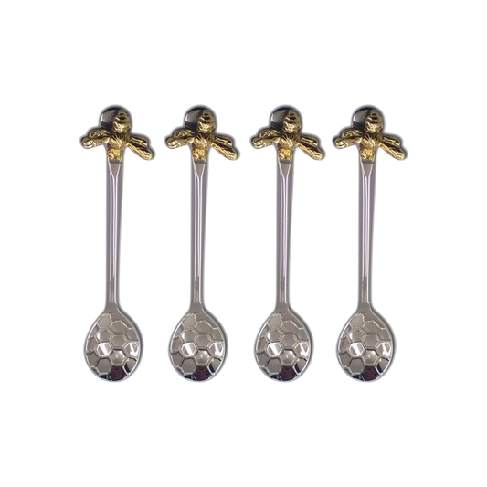 Set of 4 Honeycomb Bee Coffee Spoons
