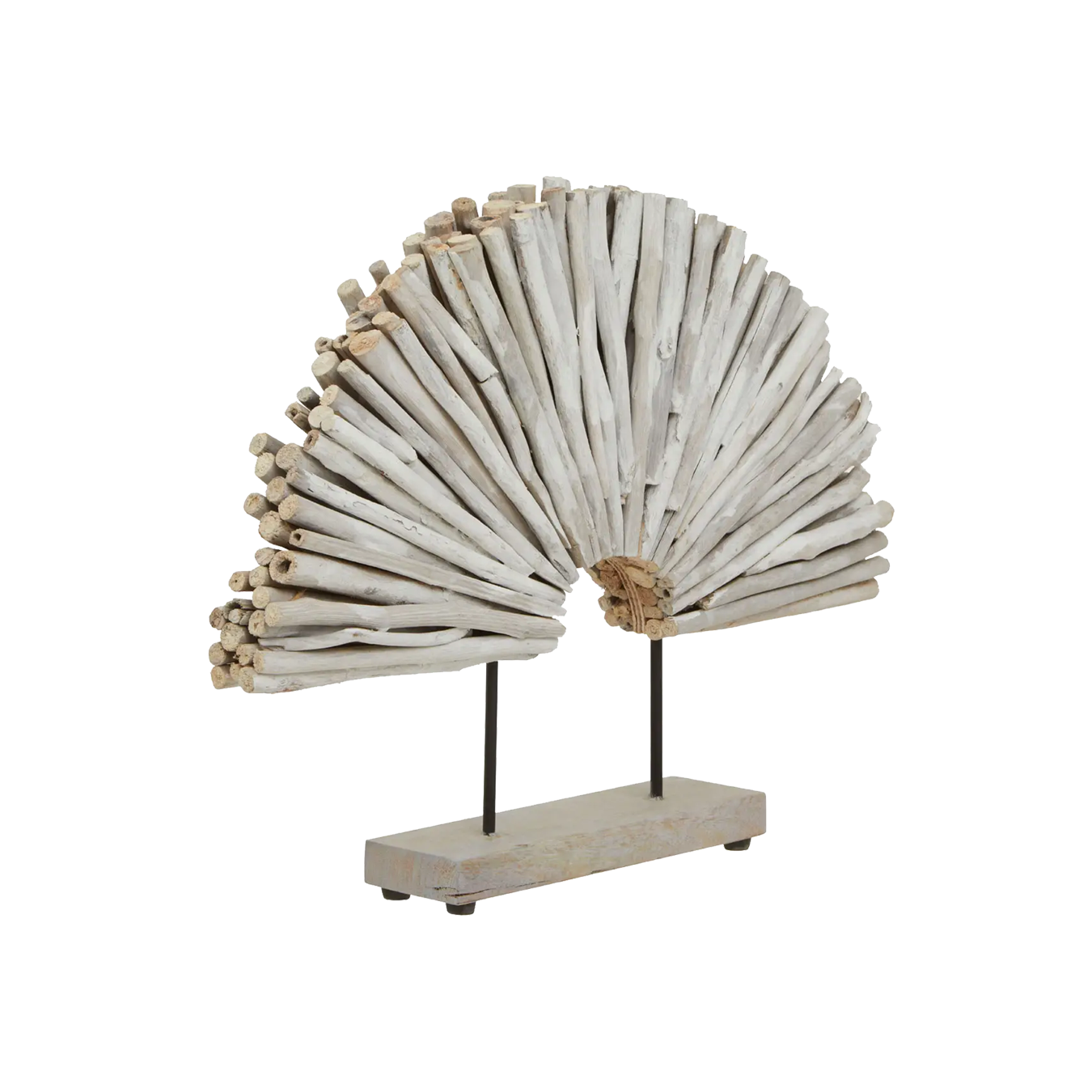 Botanical White Wood Sculpture