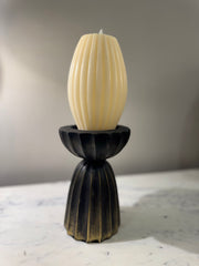 Zahir Black and Gold Candle Holder