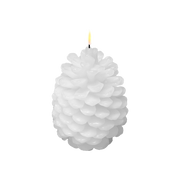 LED Christmas Pinecone Candle White 14x19cm