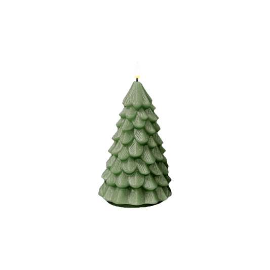 LED Christmas Tree Candle Green 16cm