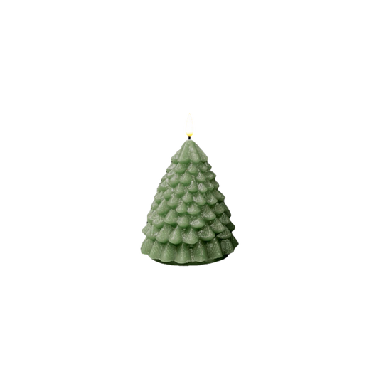 LED Christmas Tree Candle Green 11cm