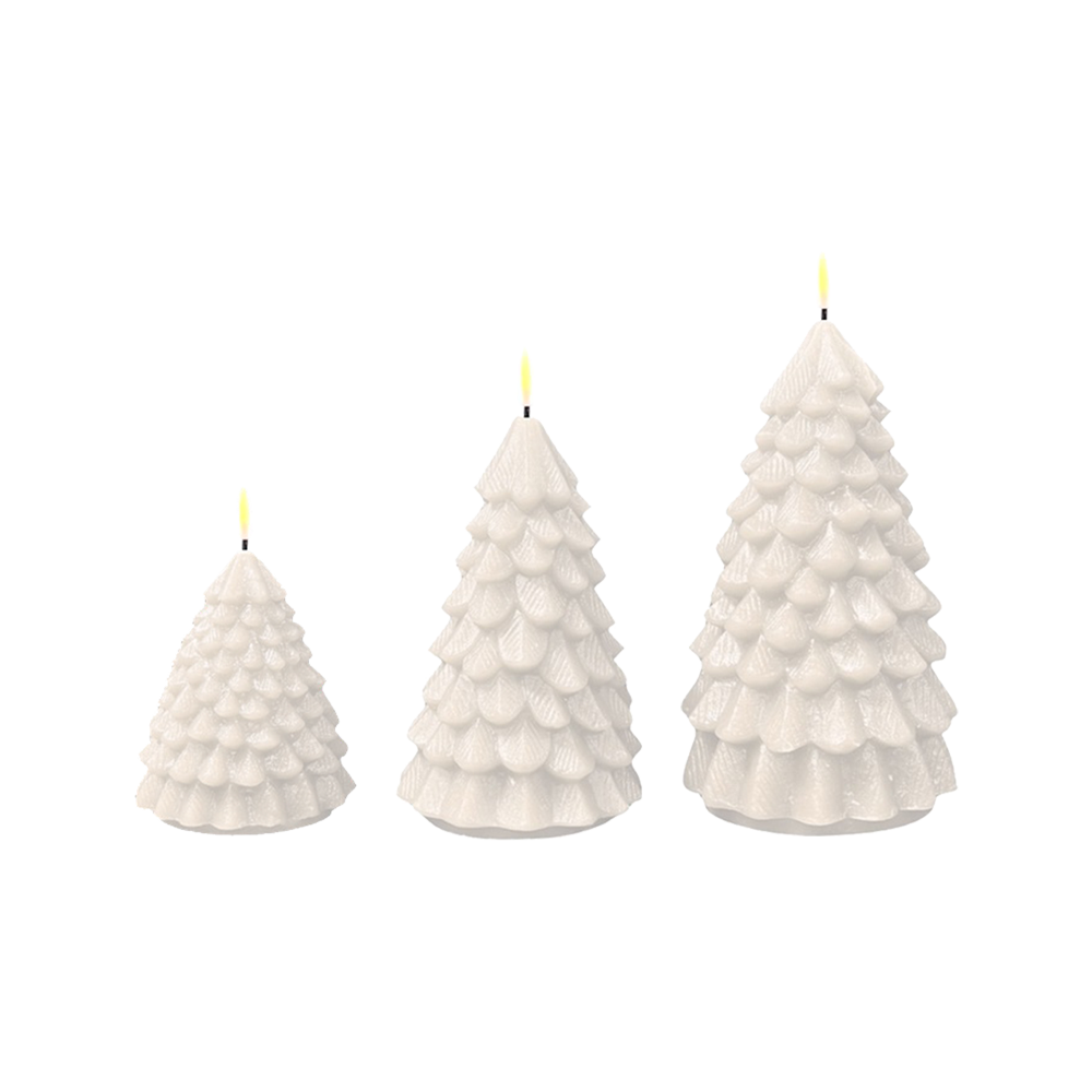LED Christmas Tree Candle White 11cm