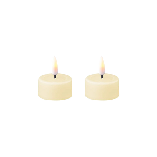 LED Tealight Candles Set of 2 Cream
