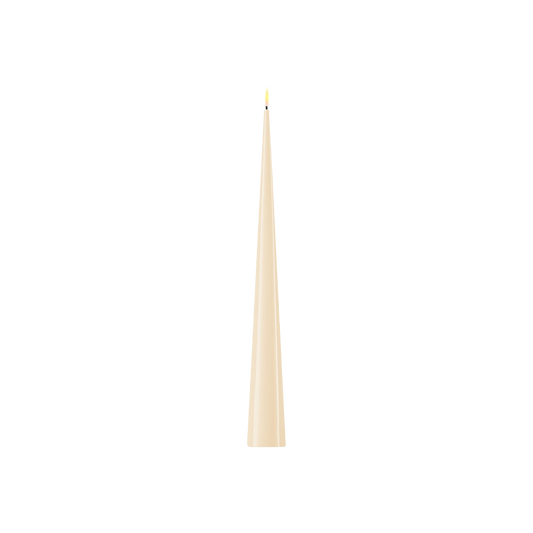 LED Cone Candle Cream 38cm