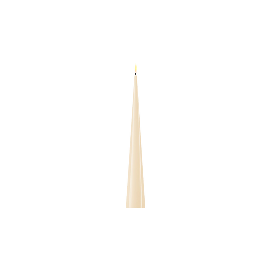 LED Cone Candle Cream 28cm
