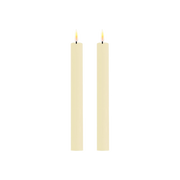LED Dinner Candles Set of 2 Cream