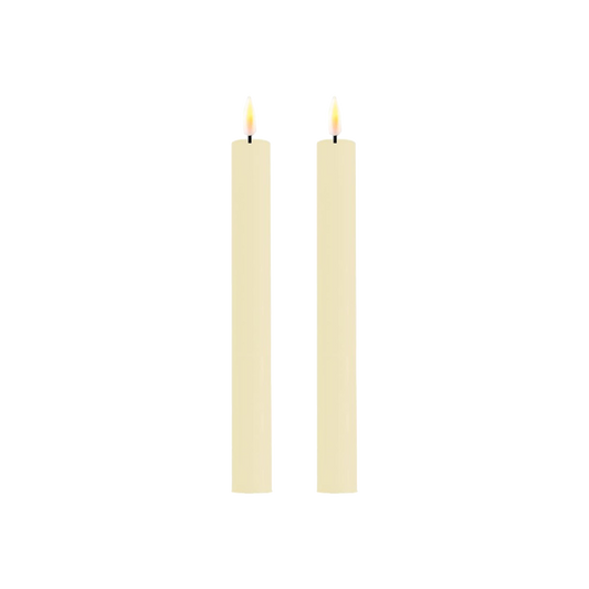 LED Dinner Candles Set of 2 Cream