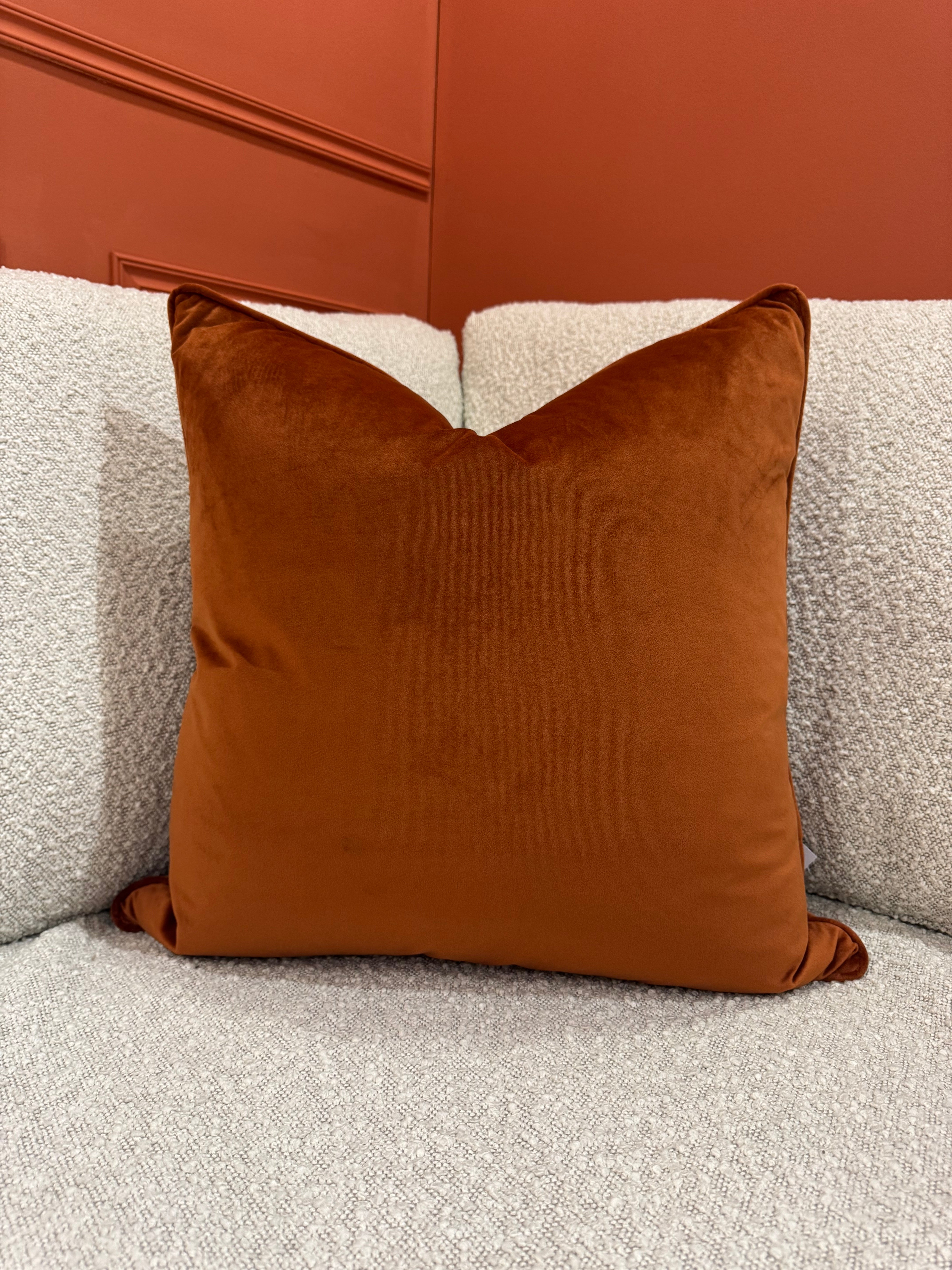 Autumn Ember Velvet Cushion | 58 x 58