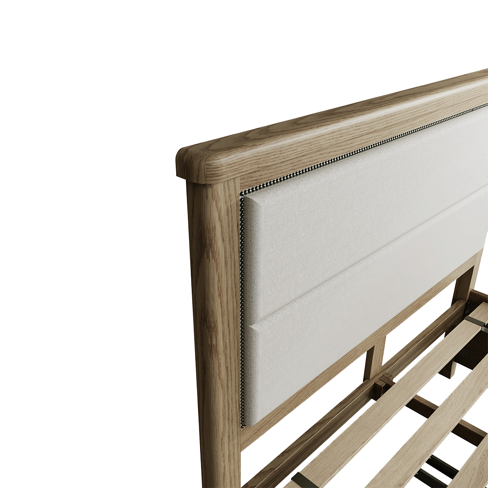 Holme Bed Fabric Headboard with Drawers