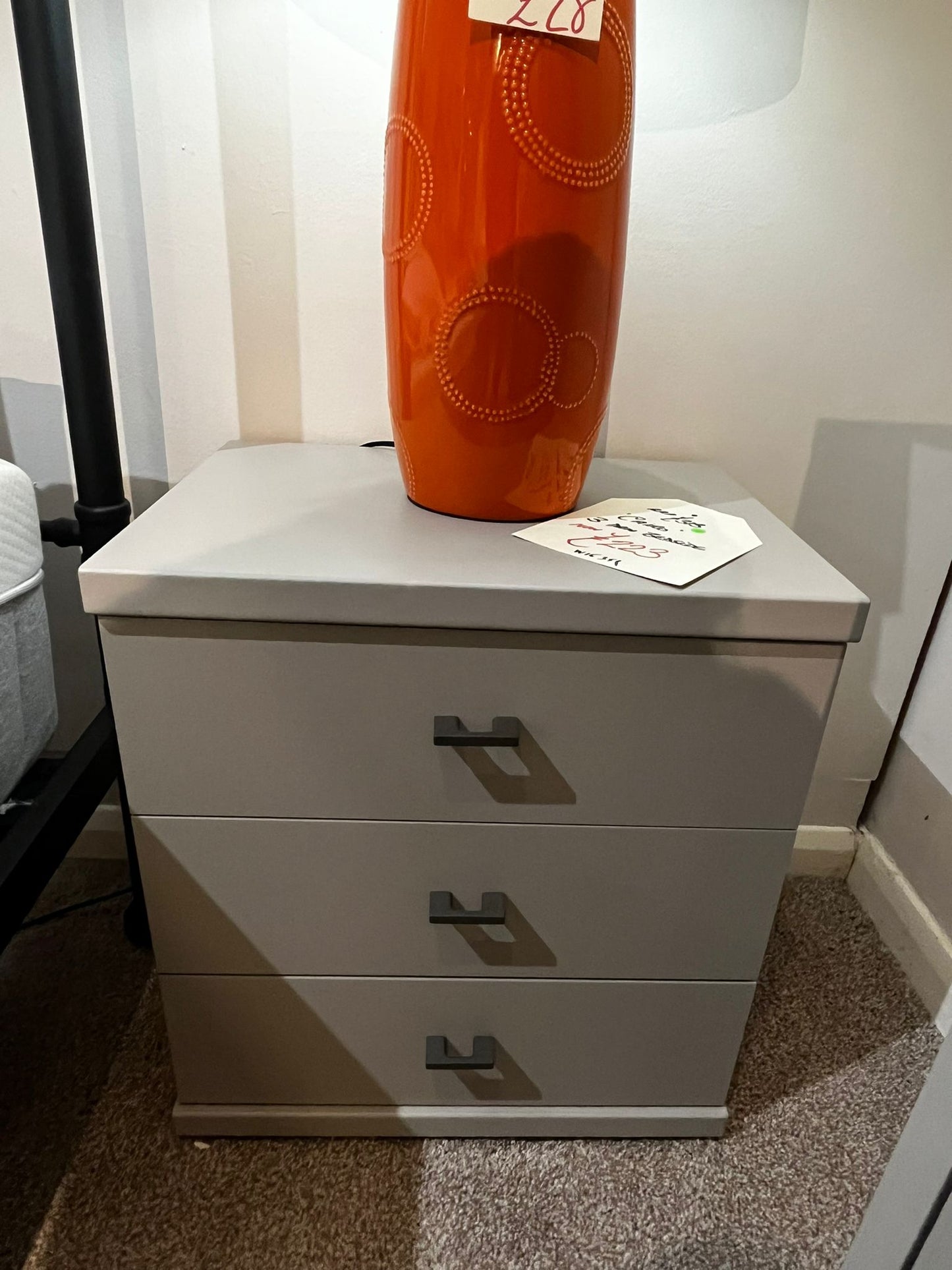 Cairo 3 Drawer Bedside x2 Available  | Clearance