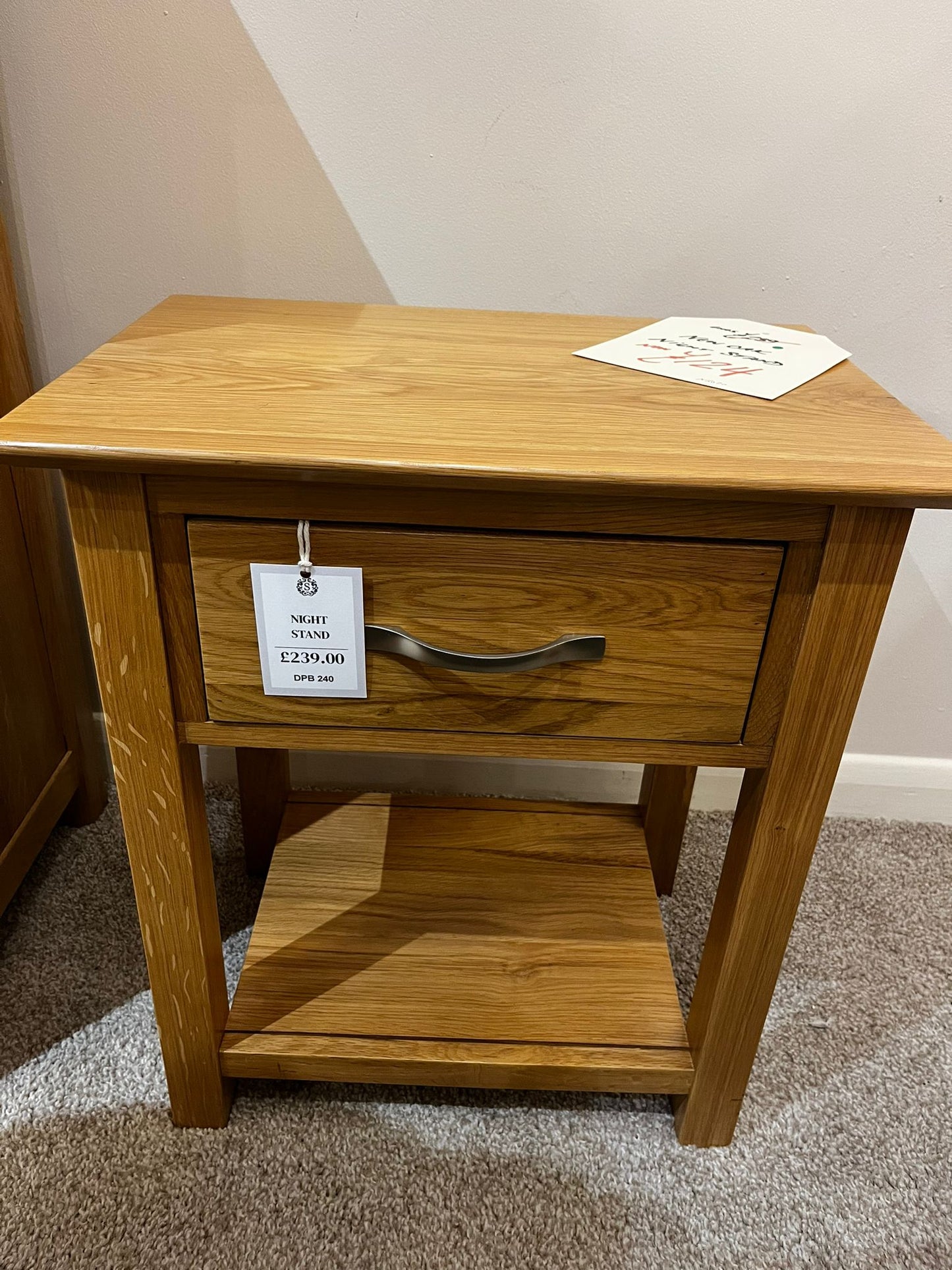 New Oak Night Stand  | Clearance