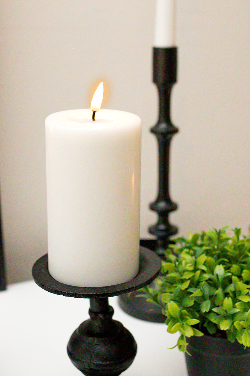 LED Candle Cream 15cm